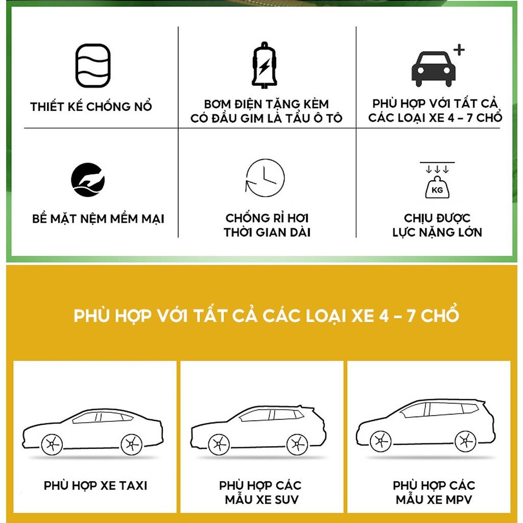 Giường NỆM HƠI gấp gọn dễ mang đi du lịch cho xe hơi, ô tô 4 đến 7 chỗ -