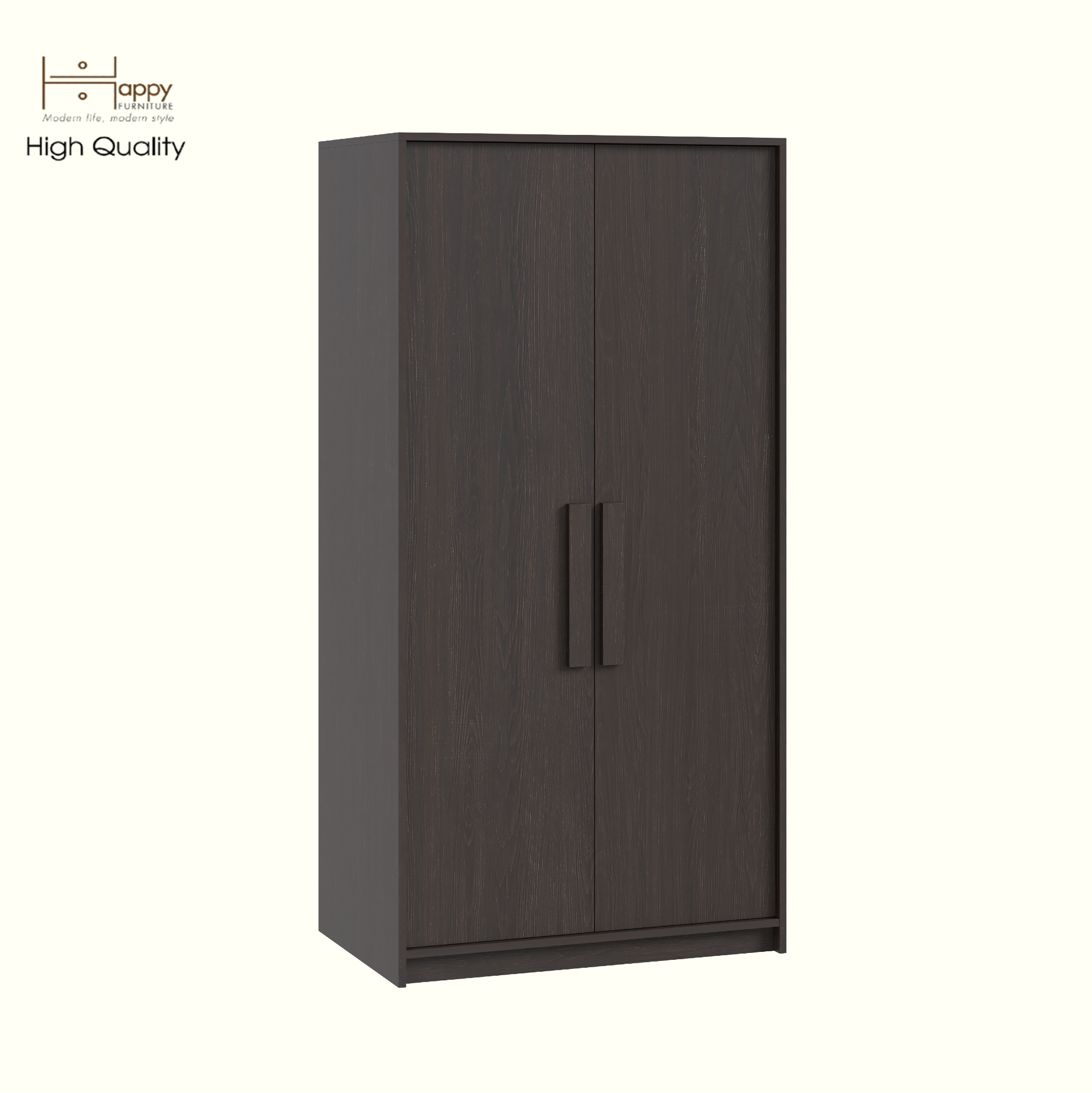 HAPPY FURNITURE , Tủ quần áo 2 cửa mở - RUBEL, TCM_226, 90cm x 59cm x 180cm DxRxC