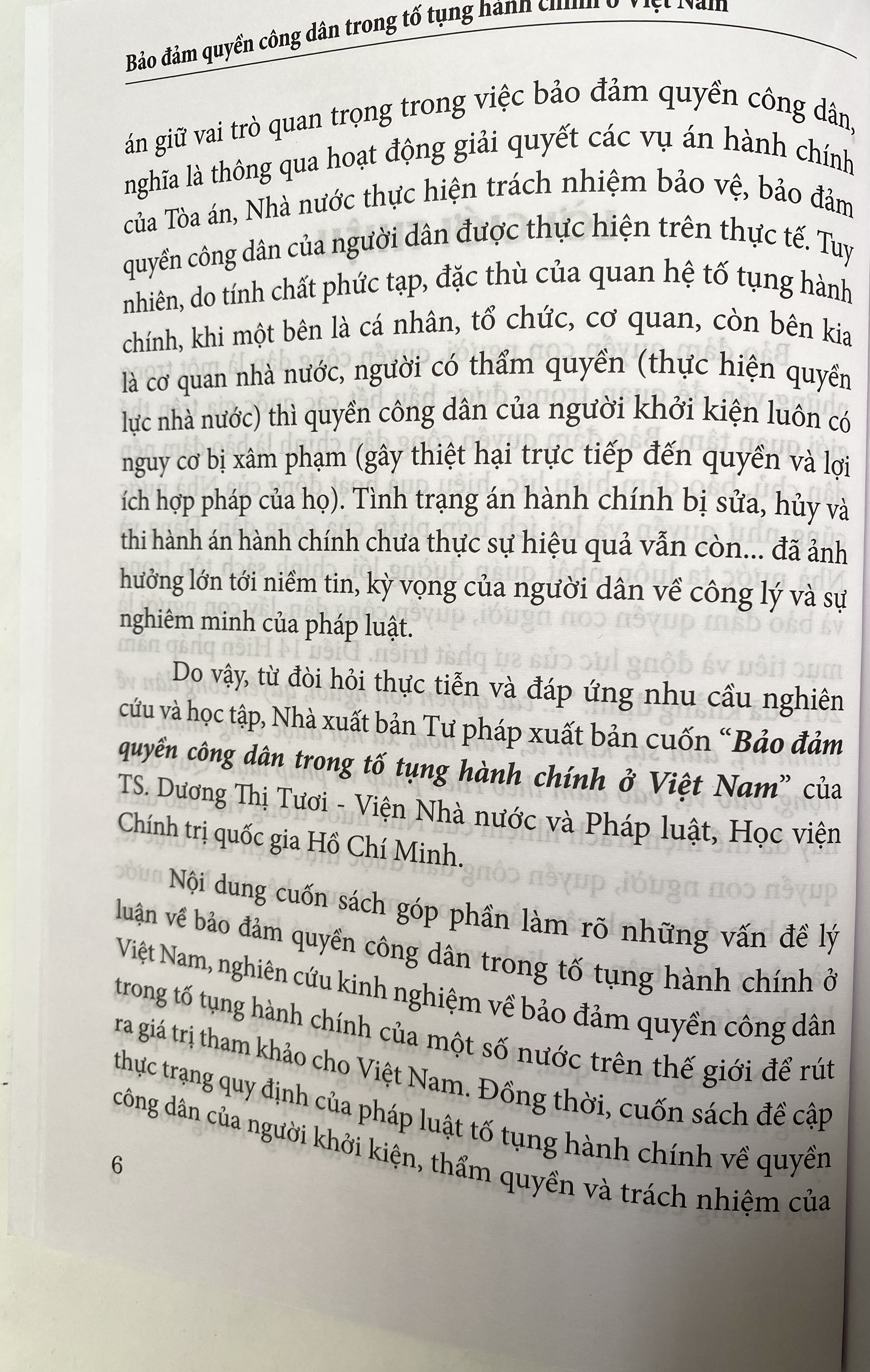 Bảo Đảm Quyền Công Dân Trong Tố Tụng Hành Chính