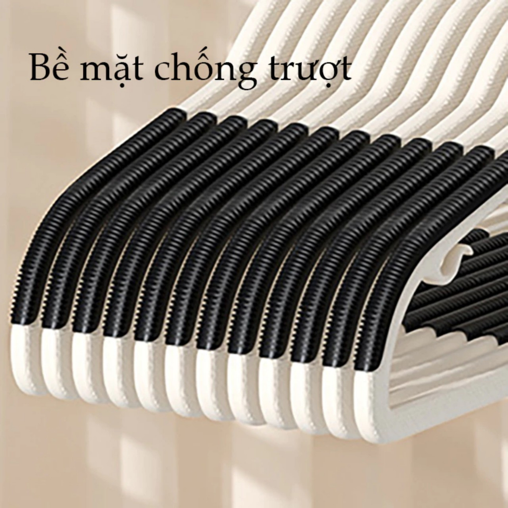 Combo 10 móc treo quần áo chống trượt xoay 360 đa năng, chất liệu nhựa siêu bền, màu giao ngẫu nhiên- hàng chính hãng