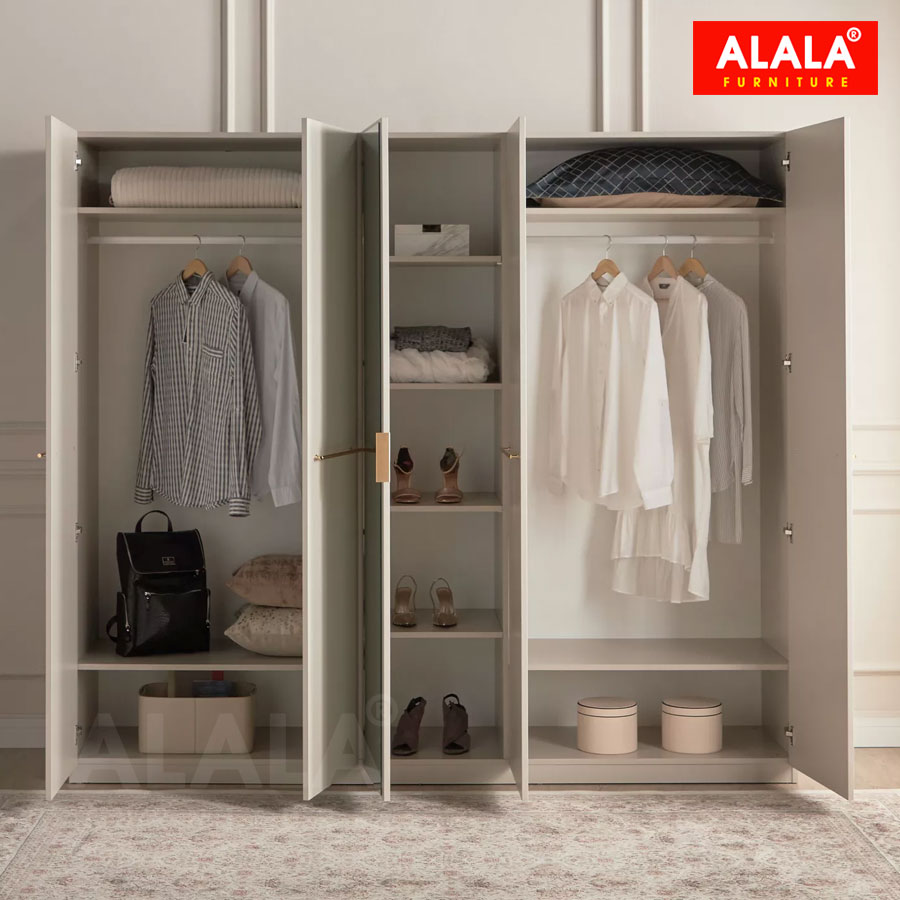 Tủ quần áo ALALA1002/ Miễn phí vận chuyển và lắp đặt/ Đổi trả 30 ngày/ Sản phẩm được bảo hành 5 năm từ thương hiệu ALALA