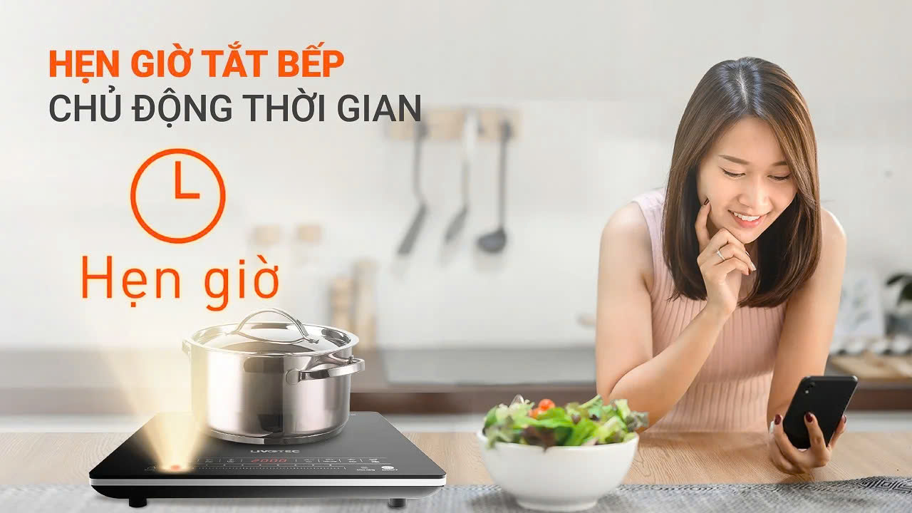 Bếp điện từ đơn Livotec LIS-668 2.000W 8 mức công suất - Miễn phí vận chuyển toàn quốc - Bảo hành 24 tháng - Hàng chính hãng