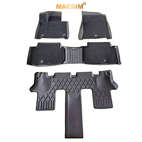 Thảm ô tô sd1 2 lớp dạng lưới lục giác Hyundai santafe 2024+  màu đen - bề mặt cao su siêu sạch - Macsim