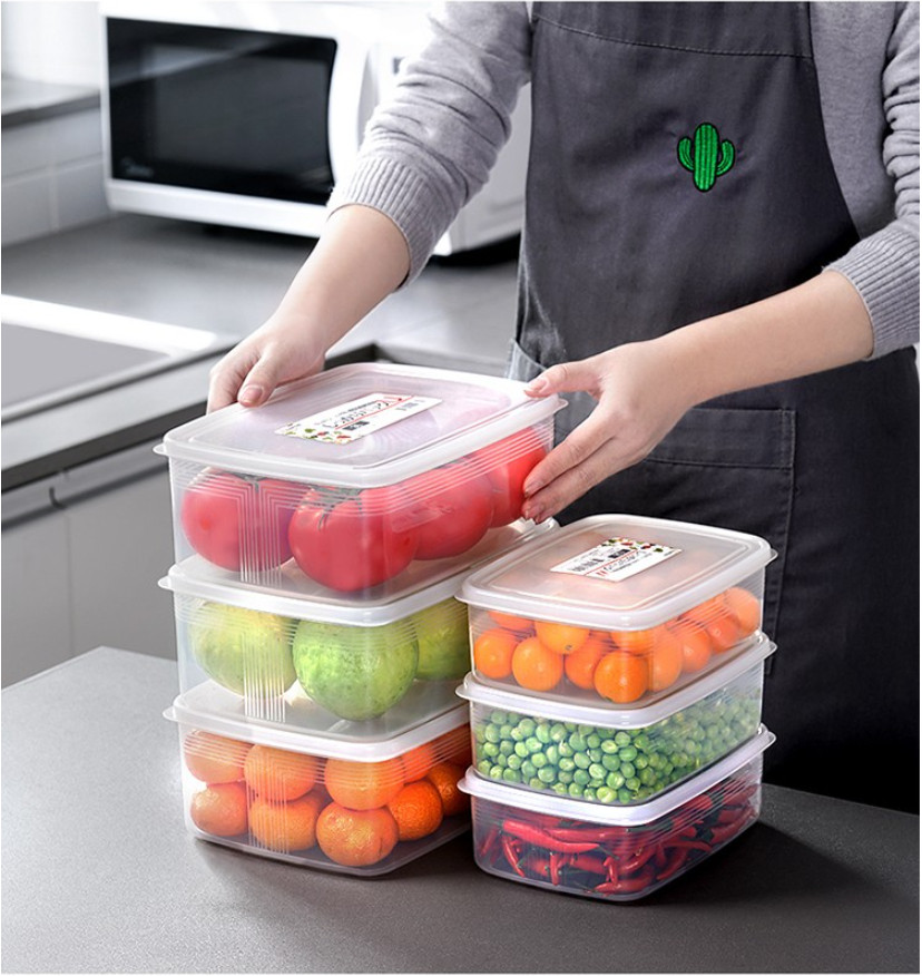 HỘP NHỰA ĐỰNG THỰC PHẨM 3 LÍT NAKAYA - HÀNG NỘI ĐỊA NHẬT, sử dụng được trong lò vi sóng và tủ đông, làm từ nhựa PP số 5