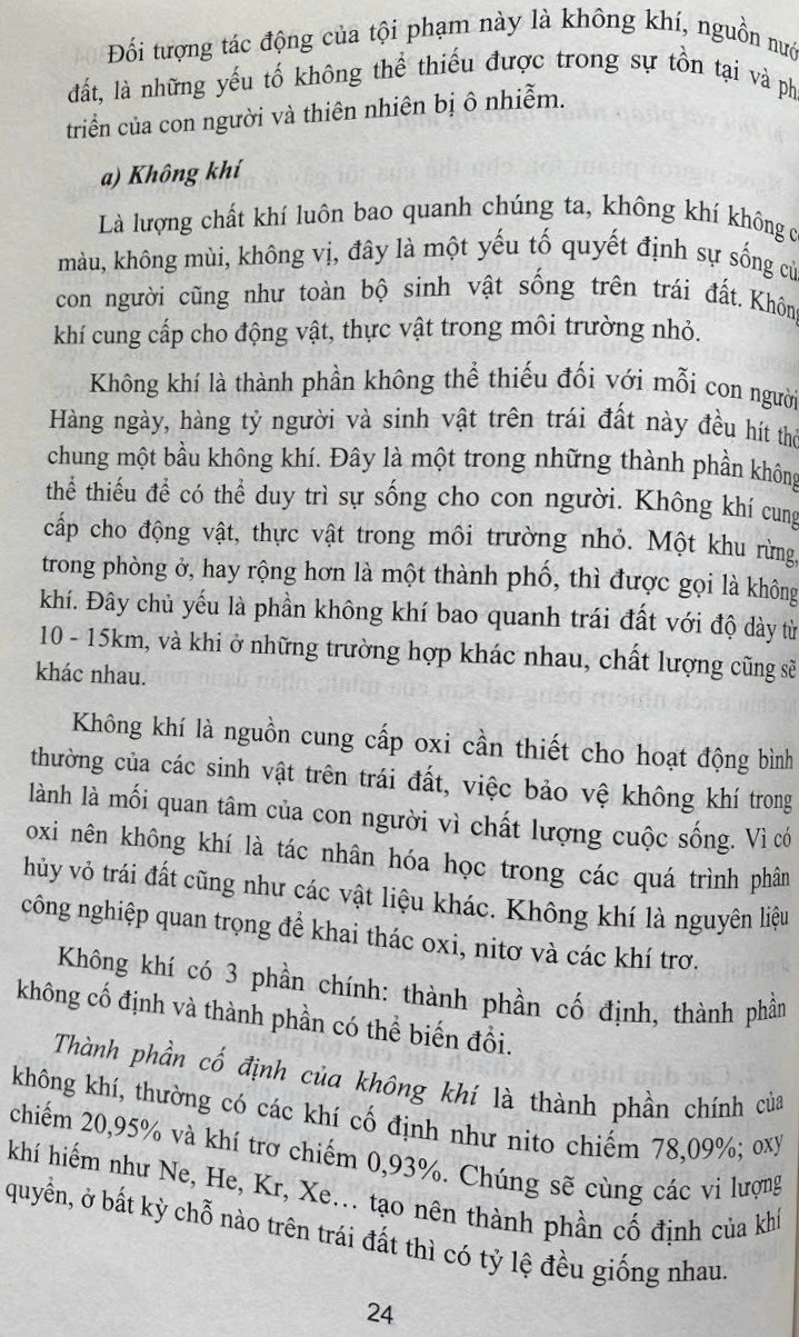 Bình luận Bộ luật hình sự năm 2015- Phần thứ hai Các tội phạm (Chương XIX- Các tội phạm về môi trường)
