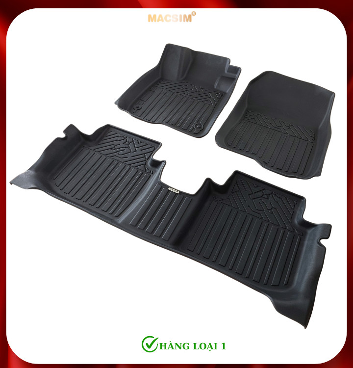 Thảm lót sàn xe ô tô Honda CRV 2023+ (2 hàng ghế) Nhãn hiệu Macsim chất liệu nhựa TPE cao cấp màu đen