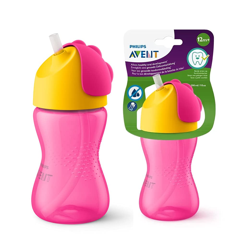 Bình tập uống Philips Avent cho bé 12 tháng - có ống hút - nhựa PP 300ml