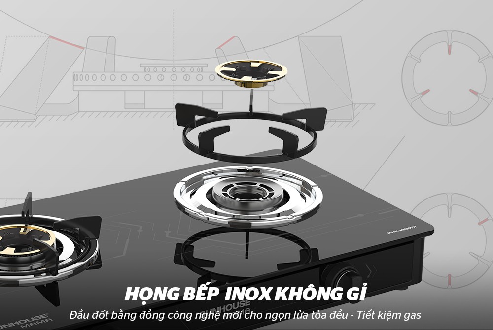 BẾP GAS DƯƠNG KÍNH SUNHOUSE MAMA MMB0911 - Hàng Chính Hãng