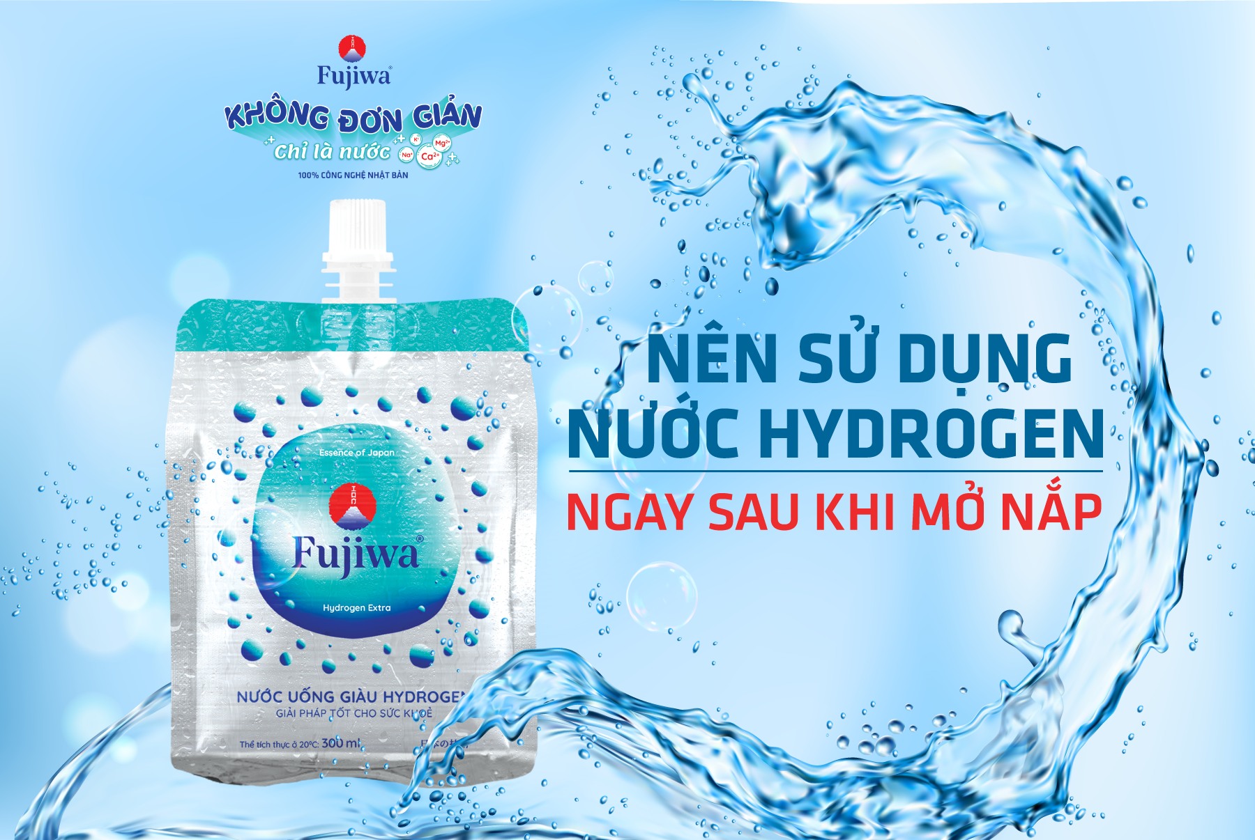 Hộp 12 Túi Nước Uống ION Kiềm Giàu Hydrogen Cao Cấp Fujiwa Dạng Túi Bạc - Detox nhanh Chống Oxy hoá mạnh