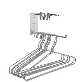Giá treo móc kẹp phơi quần áo gắn tường inox 304 Hobby home decor GPM1