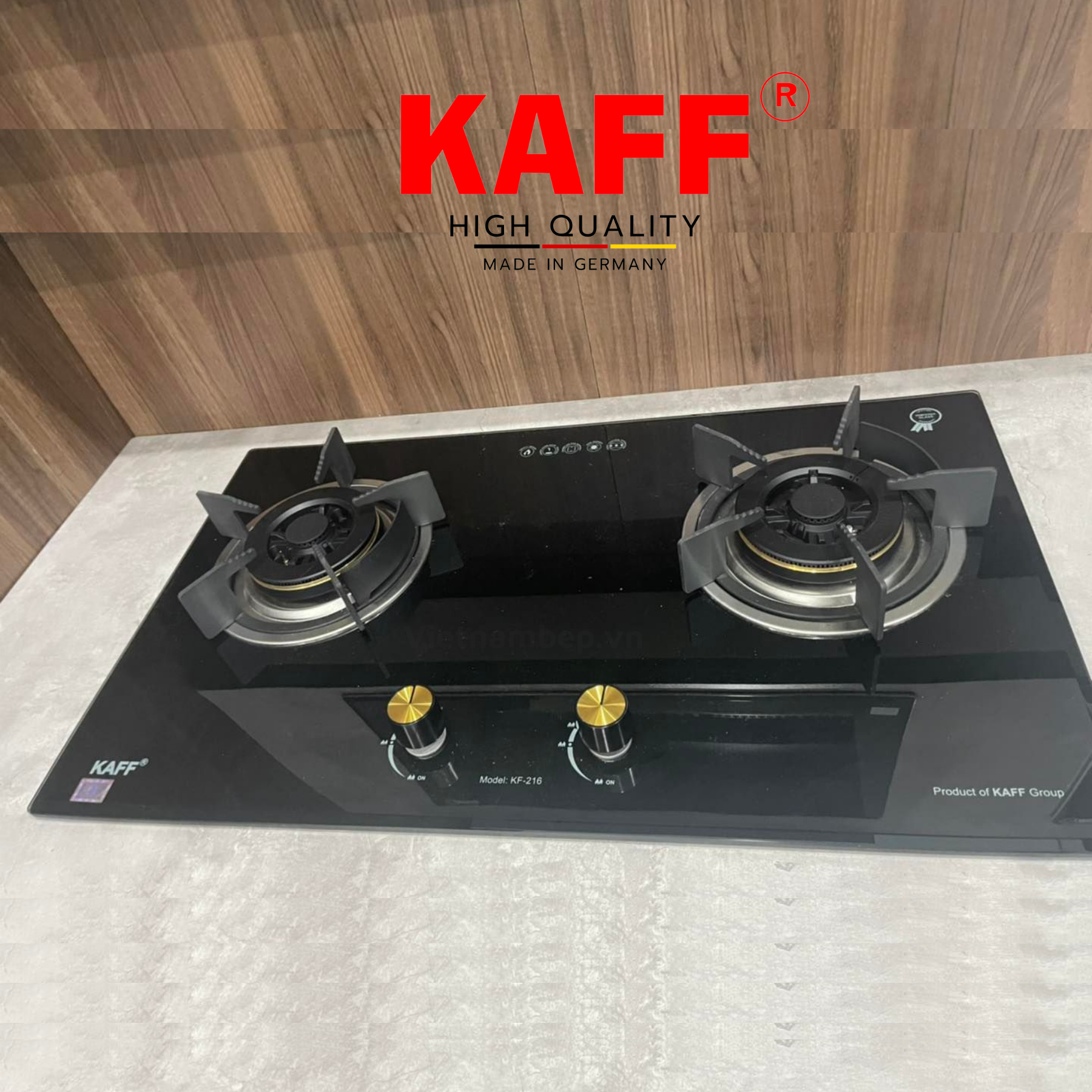 Bếp ga đôi KAFF KF-216 - Hàng chính hãng