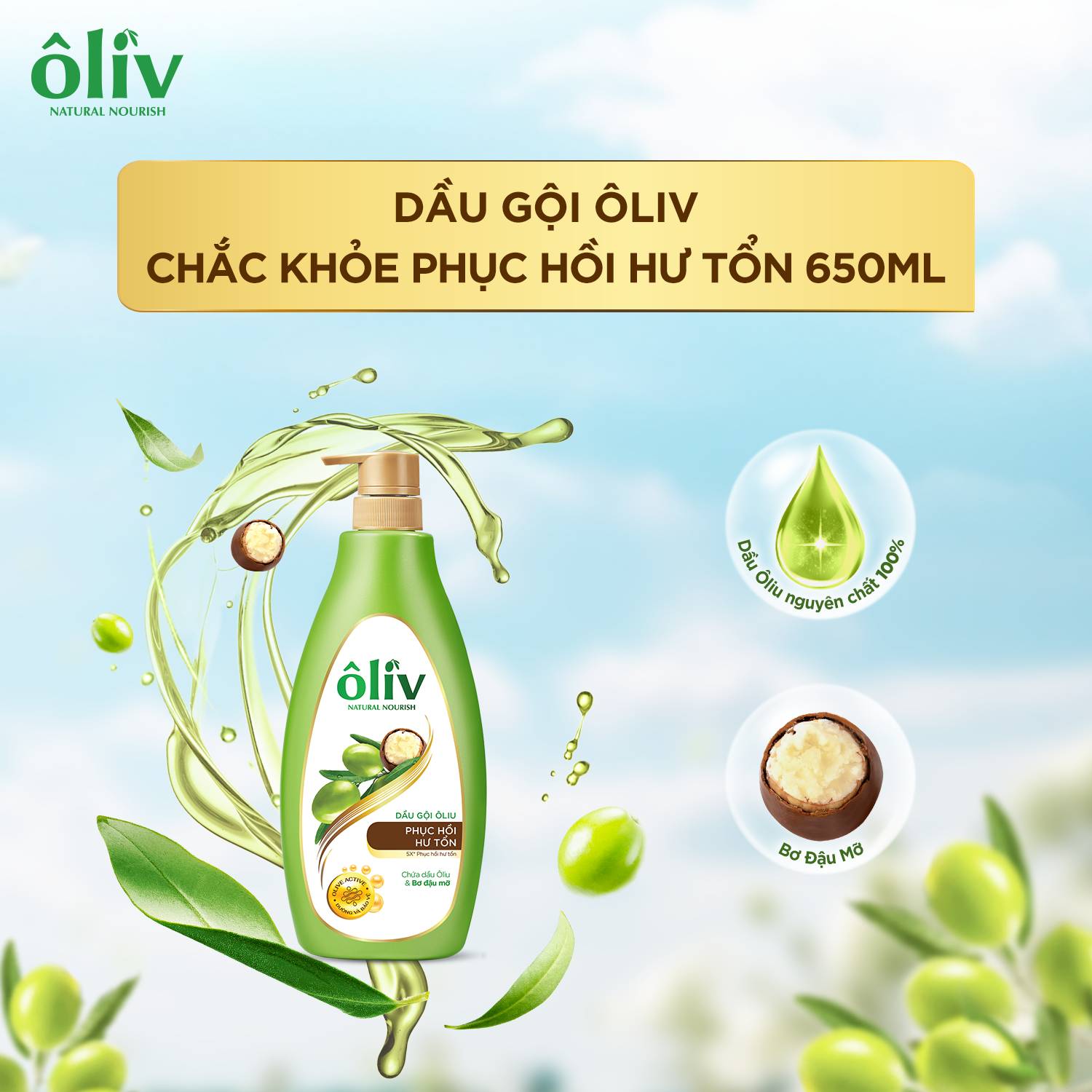 DẦU GỘI OLIV 650ML