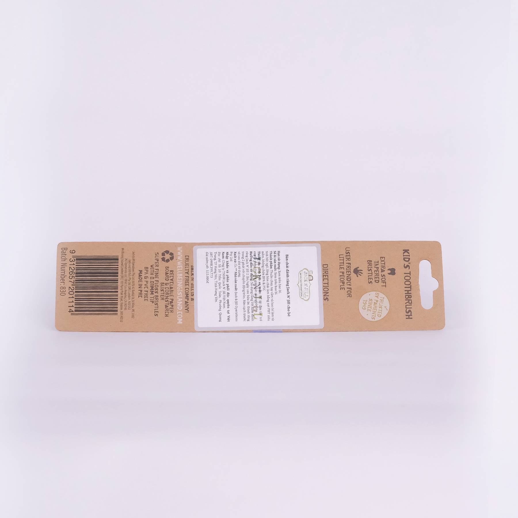Bàn chải đánh răng cho bé Jack N