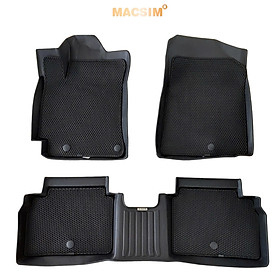 Thảm ô tô(sd1)2 lớp dạng lưới lục giác màu đen cho xe Kia cerato 2019-nay - bề mặt cao su siêu sạch