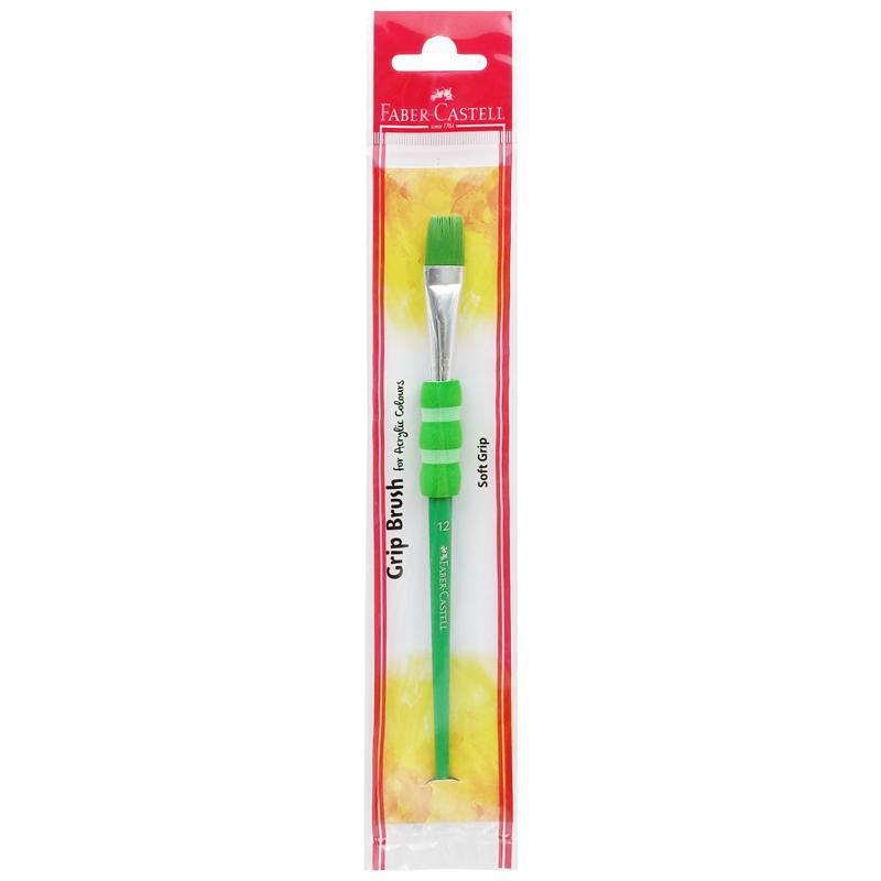 Cọ vẽ grip- green w/ pouch Faber PL131423