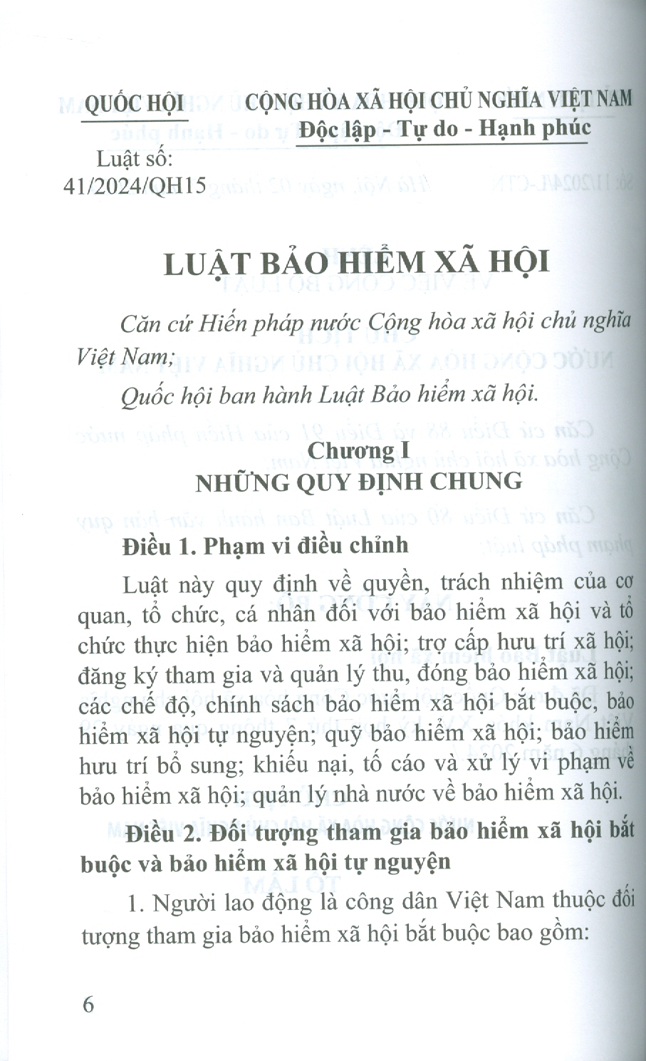 Luật Bảo Hiểm Xã Hội Năm 2024