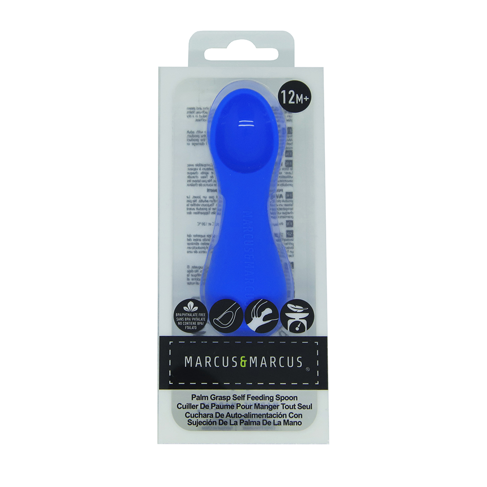 Thìa tập ăn silicon cho bé Palm Grasp Marcus & Marcus, từ 12 tháng