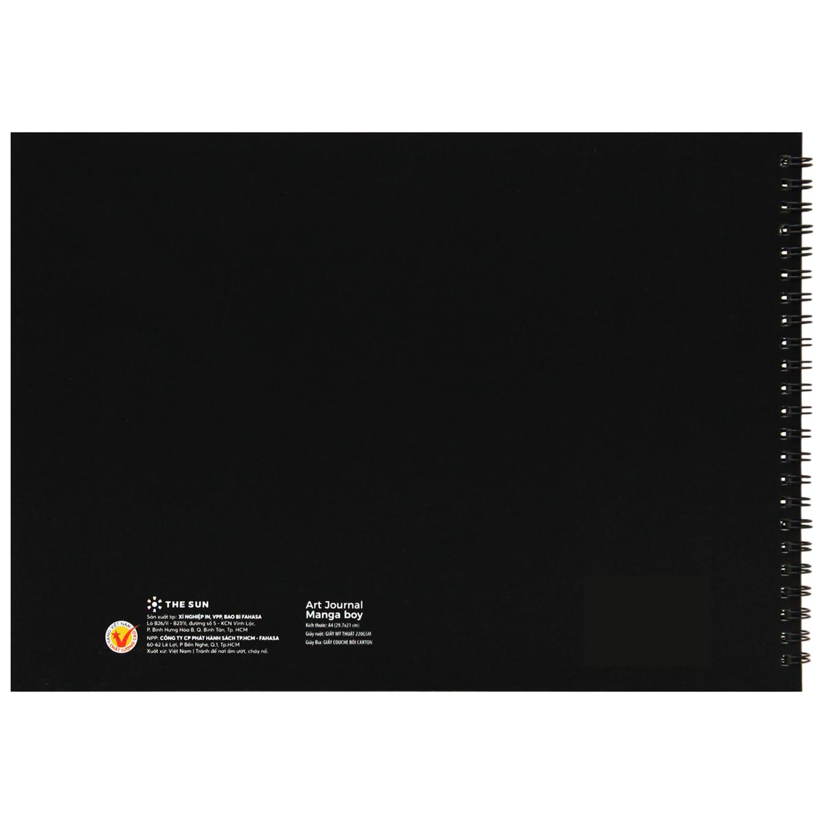 Tập Vẽ Lò Xo Art Journal A4 - 40 Trang 220gsm - The Sun - Manga Girl 02