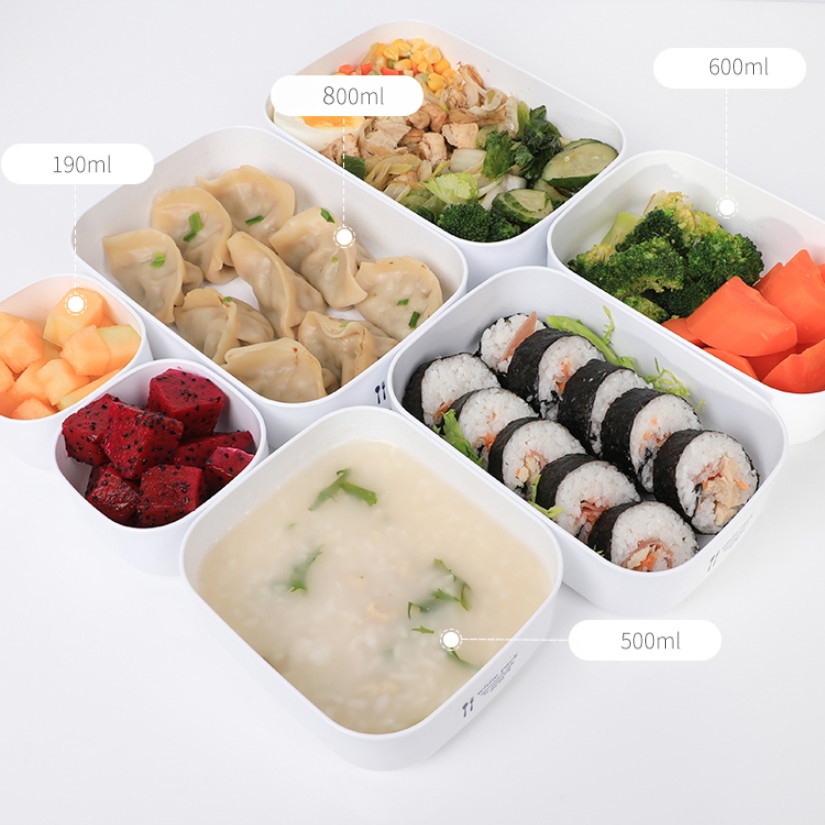 Set 02 hộp đựng thực phầm White Pack 700ml và 800ml, thiết kế tinh tế, đẹp mắt, khả năng giữ kín hơi vượt trội - nội địa Nhật Bản