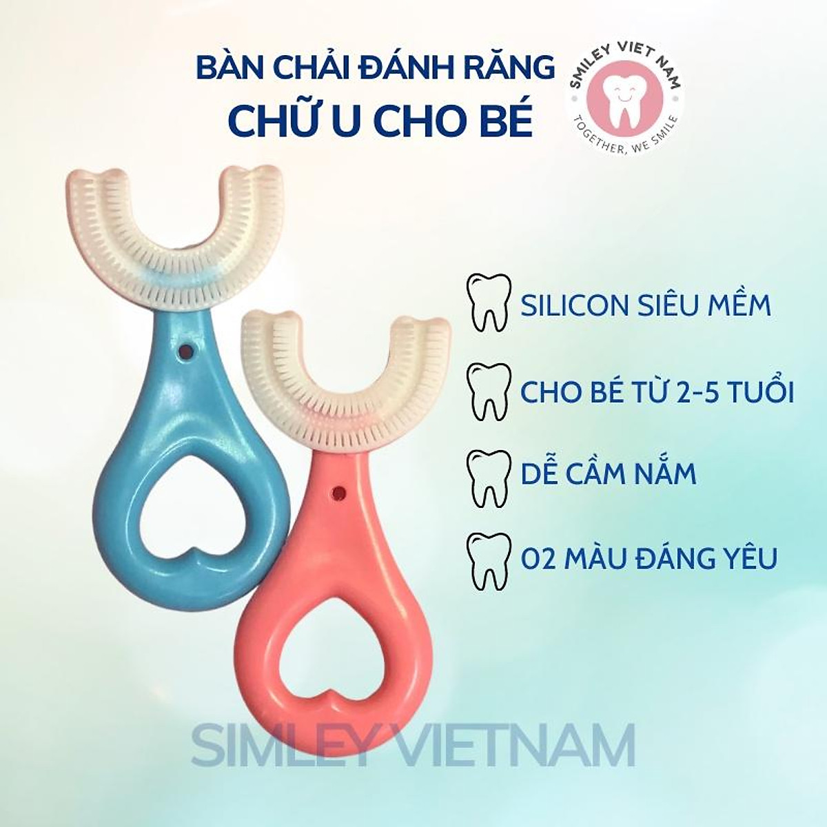 Bàn Chải Đánh Răng Silicon Hình Chữ U Cho Trẻ Em MINIIN - Cho Bé Từ 2 - 6 Tuổi