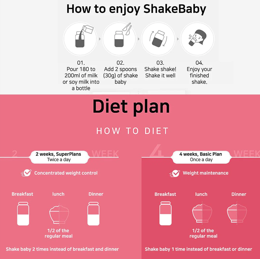 Bột Ngũ Cốc Hỗ Trợ Giảm Cân Thay Thế Bửa Ăn Shake Baby Giúp Kiểm Soát Cân Nặng, Cải Thiện Vóc Dáng từ Hàn Quốc (750g)