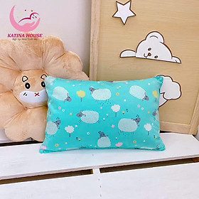 Gối trẻ em Katina House, 30x45cm, gòn lông vũ êm ái, vải Cotton satin hàn quốc giúp gối êm mềm, mát