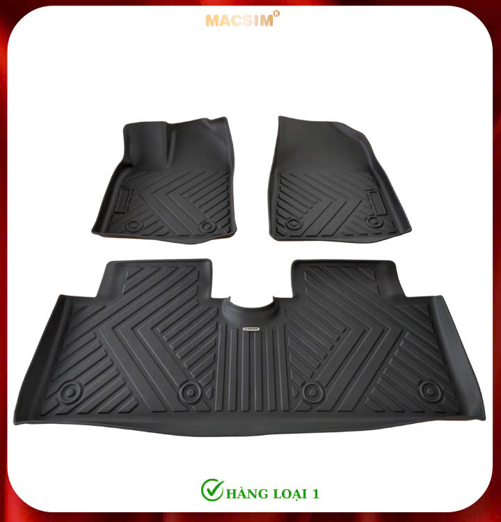 Thảm lót sàn xe ô tô BYD DOLPHIN 2024+ Nhãn hiệu Macsim chất liệu nhựa TPE cao cấp màu đen