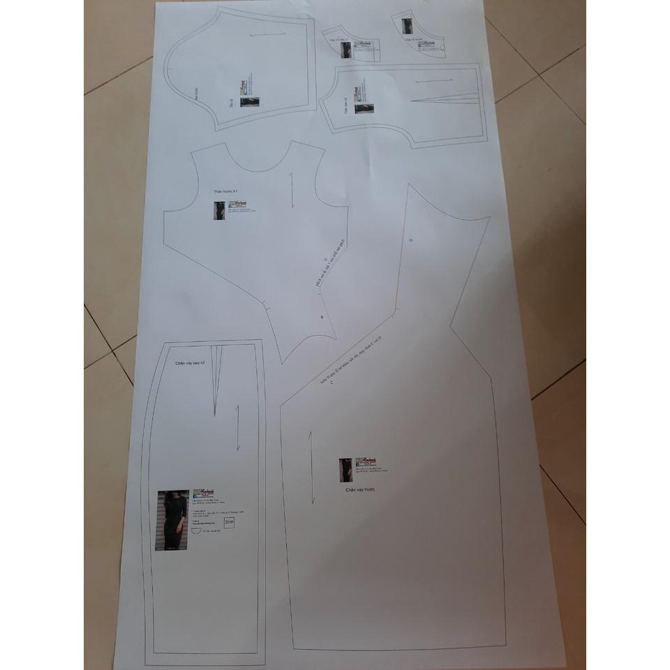Rập giấy đầm hoodie mã 1396 (BẢN VẼ)