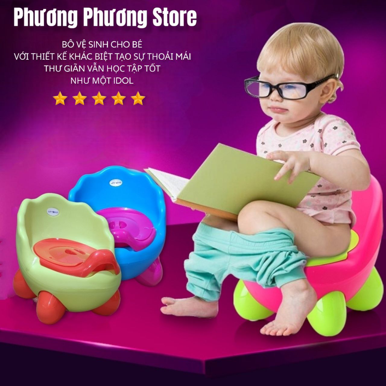 Bô Gấu Hokori Có Ngăn Cho Bé Đi Vệ Sinh Bô Gấu Có Tựa Cho Bé Đi Vệ Sinh Chống gù Lưng