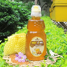 Mật ong sữa chúa Honeco 360g - Mật ong rừng kết hợp sữa ong chúa tươi