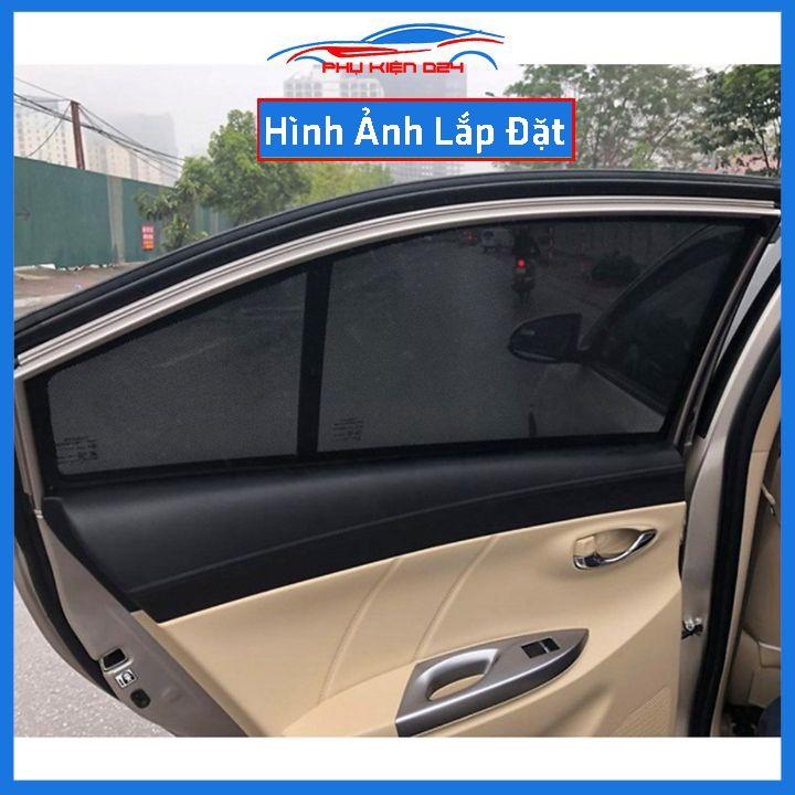 Bộ 4 rèm chắn nắng nam châm Vios 2019 khung cố định chống tia UV