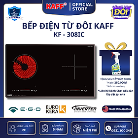 Bếp điện từ đôi kết hợp KAFF KF-308IC - Hàng chính hãng