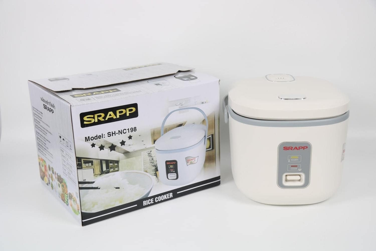 Nồi Cơm Điện SRAPP SH-NC198 1,8Lít - Màu Ngẫu Nhiên - Hàng Chính Hãng