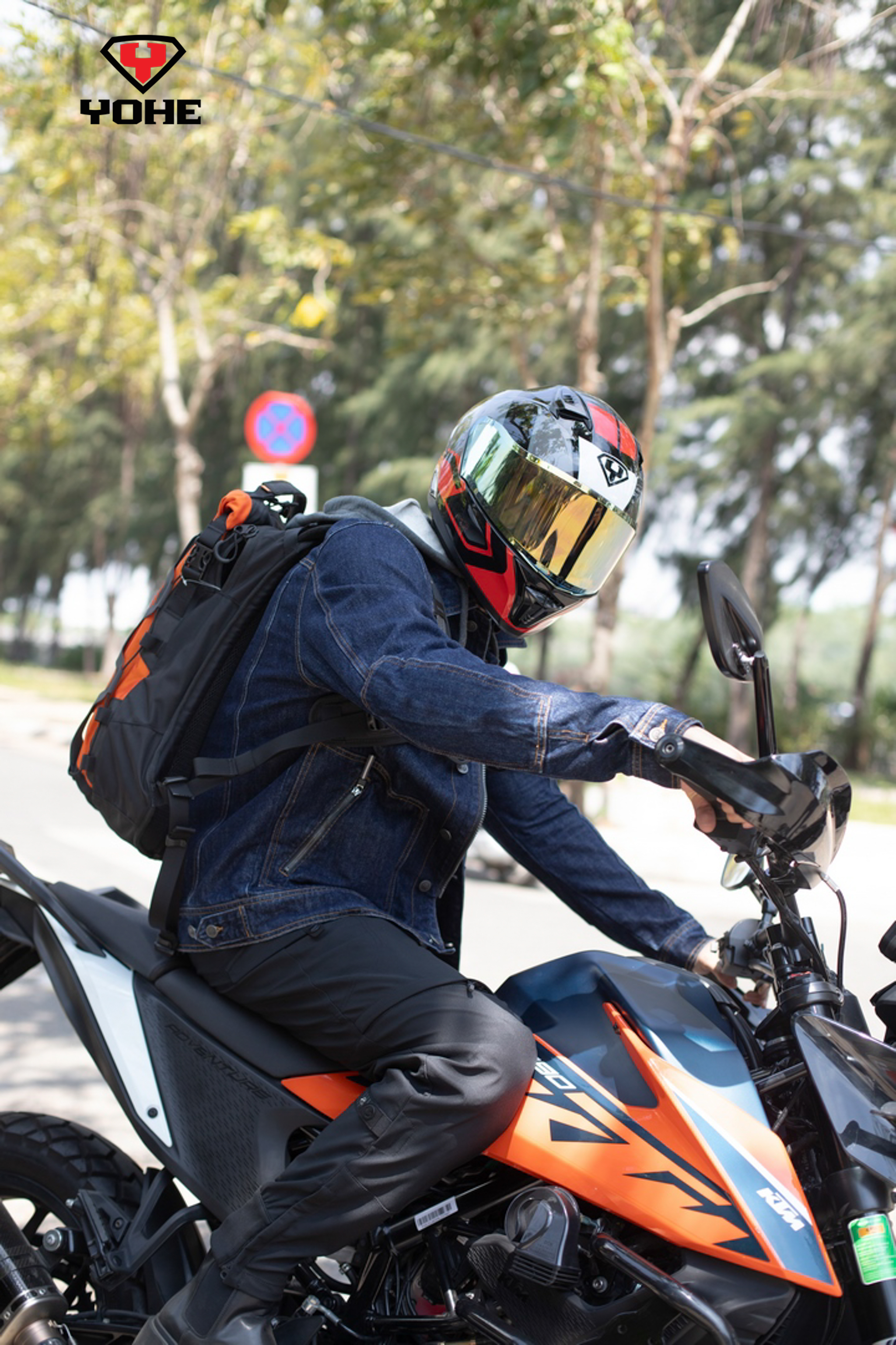 Mũ Bảo Hiểm Fullface YOHE 985 tem