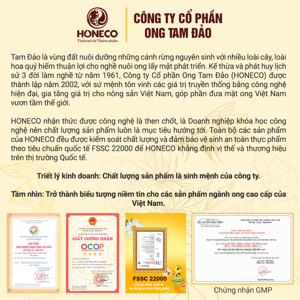 Mật ong sữa chúa Honeco 360g - Mật ong rừng kết hợp sữa ong chúa tươi