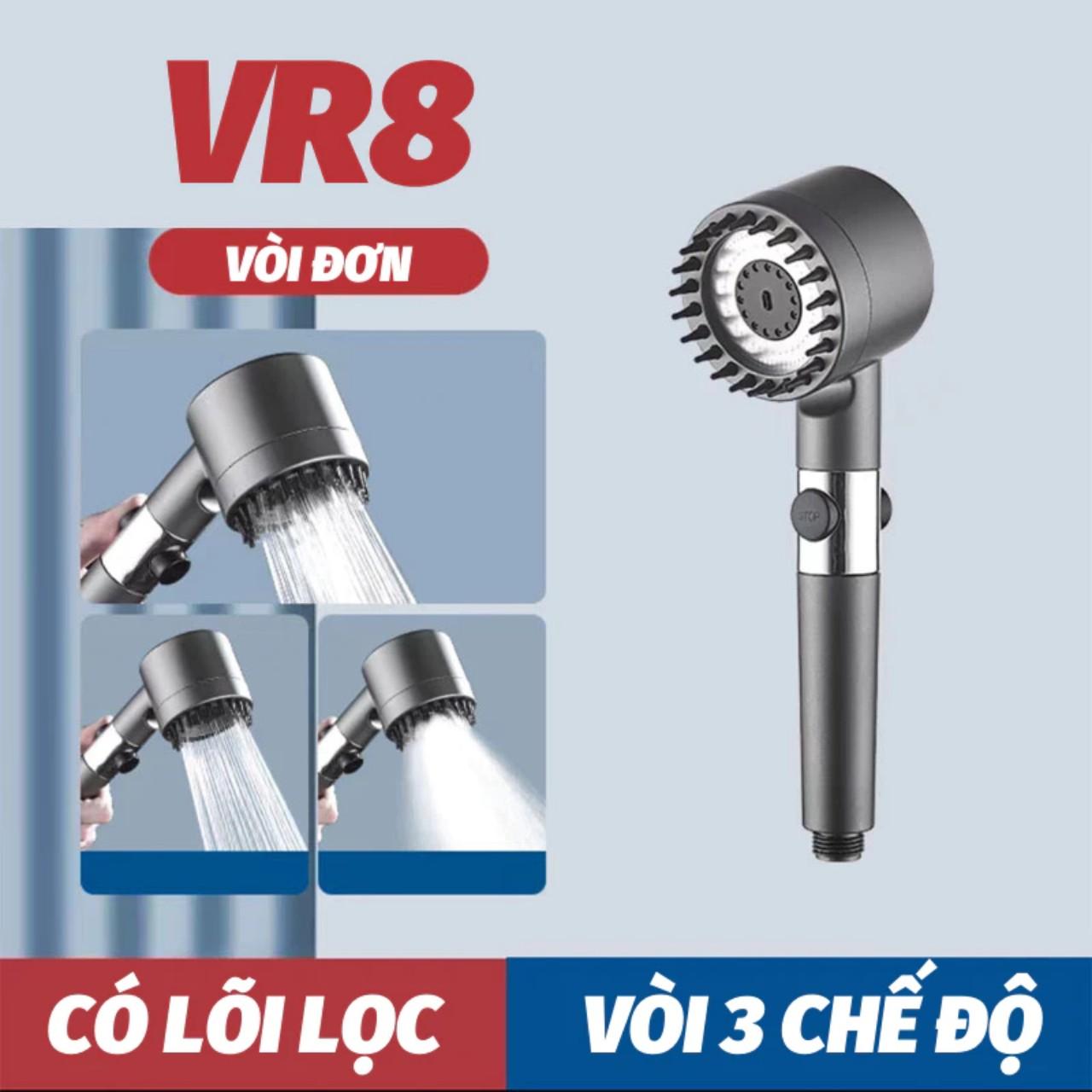 Vòi Sen Tăng Áp, Đầu Vòi Hoa Sen Mát Xa 4 Trong 1, 3 Chế Độ Áp Suất Cao Tiết Kiệm Nước, Lõi Cotton Lọc Cho Nhà Tắm - HÀNG chính hãƞg MINIIN