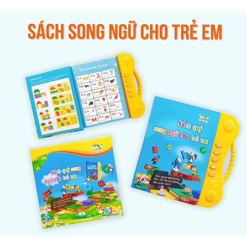 Sách Nói Song Ngữ Anh Việt Điện Tử Thông Minh - Giúp Bé Phát Triển IQ - Hàng CHính Hãng MINIIN - Tặng kèm pin AA