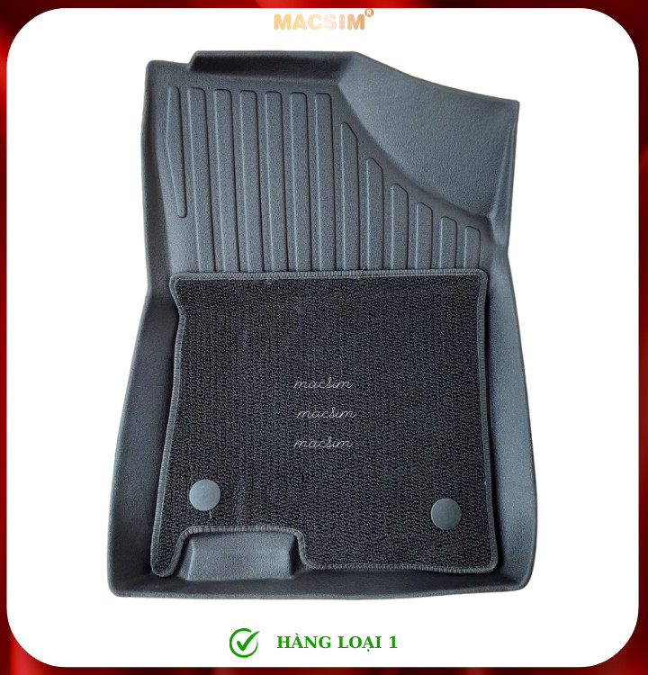 Thảm lót sàn ô tô 2 lớp cao cấp dành cho xe Hyundai Creta bản tiêu chuẩn (sd) nhãn hiệu Macsim chất liệu TPE màu đen
