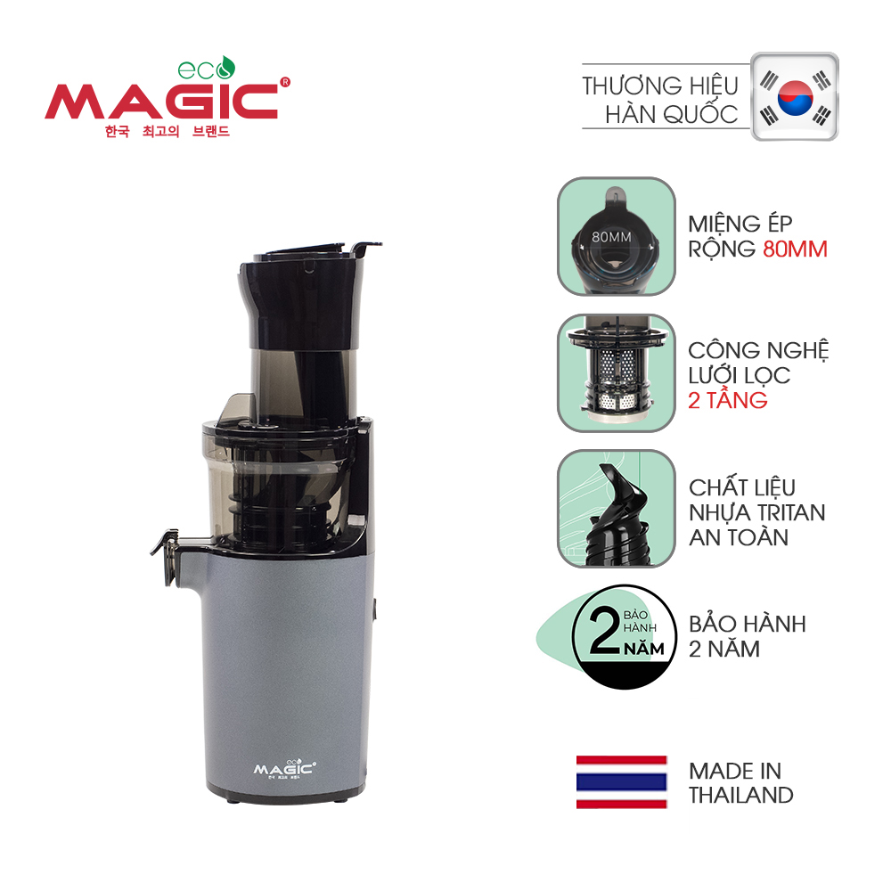 Máy ép tốc độ chậm miệng rộng thế hệ mới Magic Eco AC-139 - Hàng chính hãng