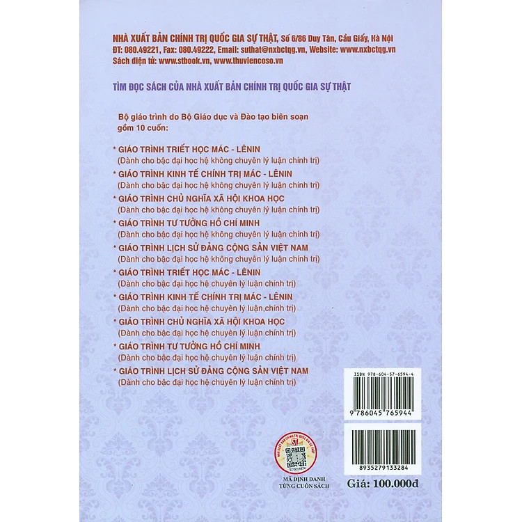 Combo Giáo Giáo Trình Triết Học Mác – Lênin + Giáo Trình Kinh Tế Chính Trị Mác – Lênin (Dành Cho Bậc Đại Học Hệ Không Chuyên Lý Luận Chính Trị) - Bộ mới năm 2021