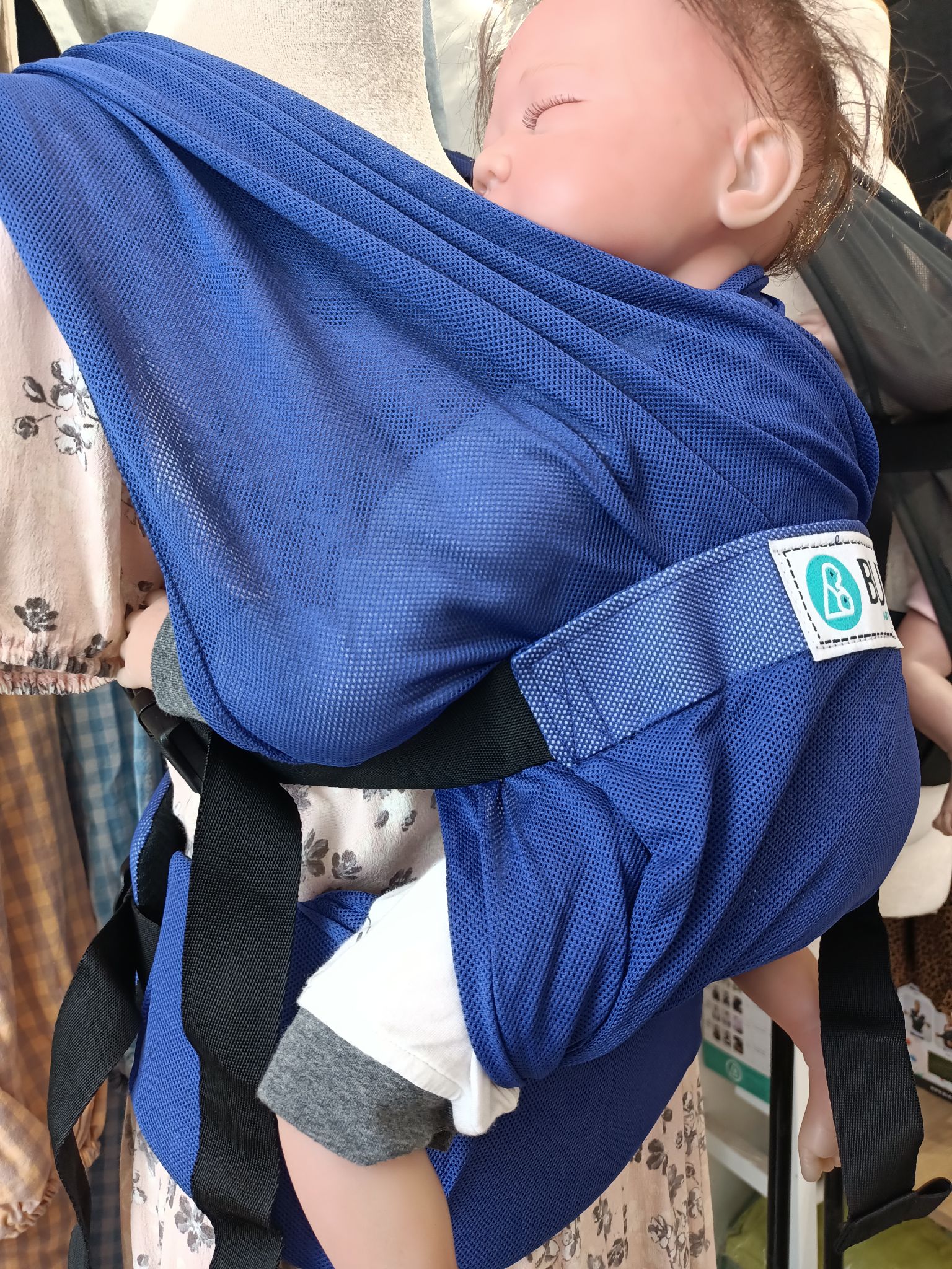 Địu vải BUBI Gen 3 - LƯỚI THOÁNG KHÍ - XANH NAUY