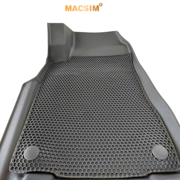 Thảm 2 lớp (sd3) dạng lưới lục giác cho Isuzu D-max 2015-2020 bề mặt cao su siêu sạch nhãn hiệu Macsim