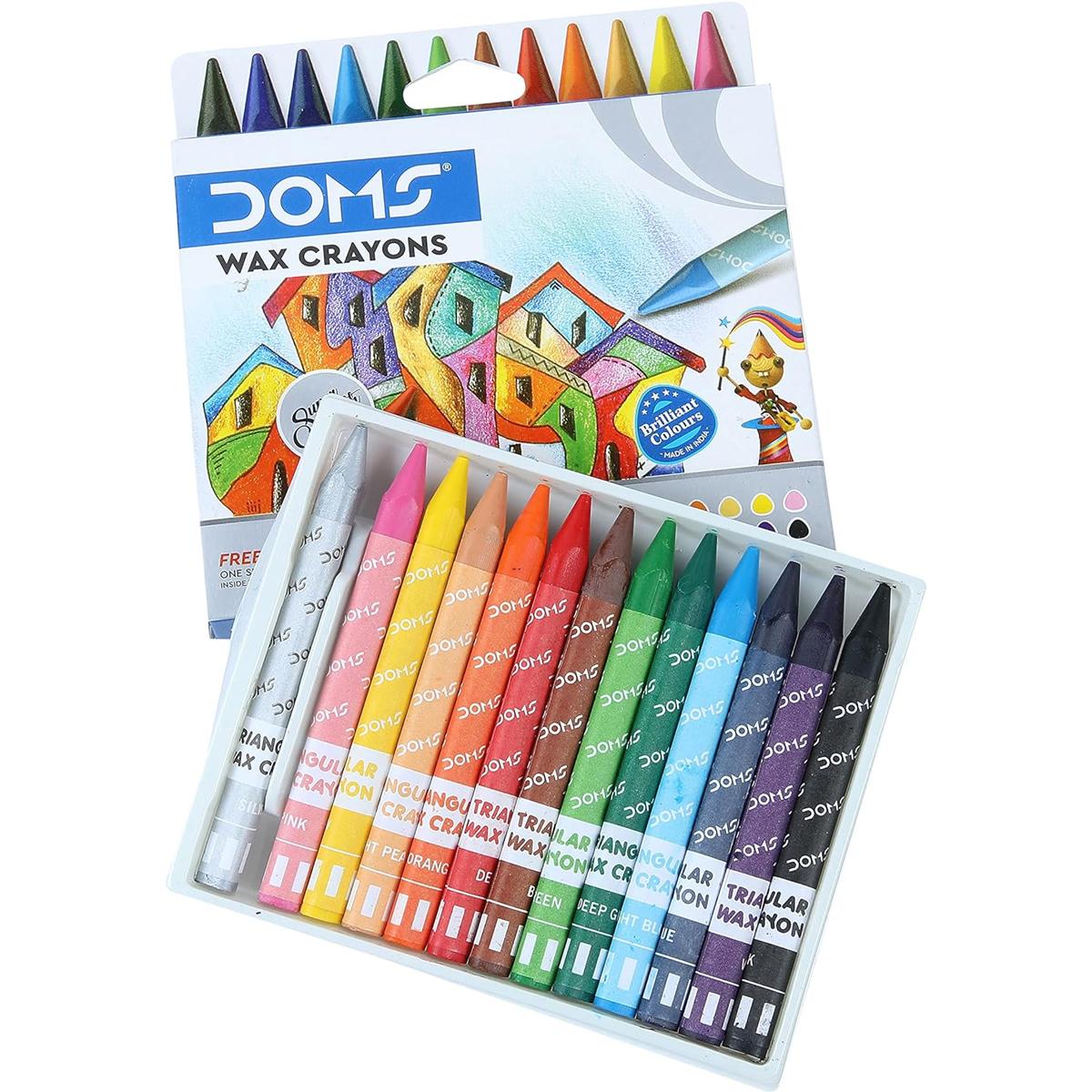 Hộp 12 Bút Sáp Màu Triangle Extra Long - DOMS 8100