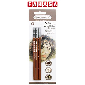 Vỉ 3 Bút Chì Than Nâu Burnt Umber - Acmeliae TCP-01