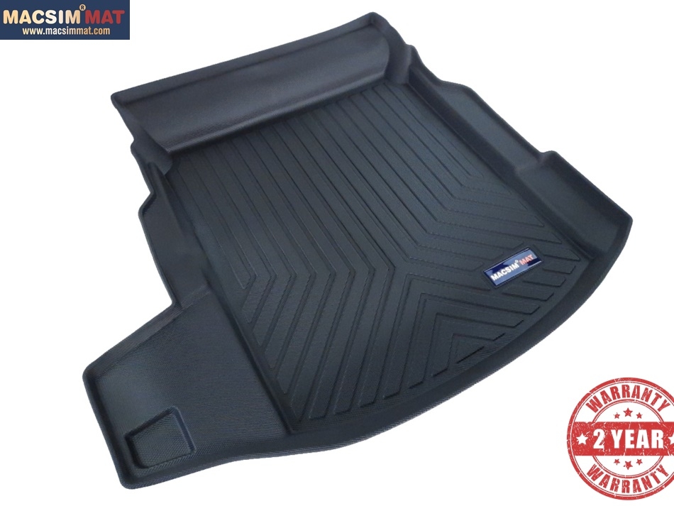 Thảm lót cốp xe ô tô Audi A8 2019-đến nay nhãn hiệu Macsim chất liệu TPV cao cấp màu đen (326)