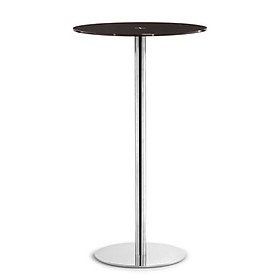 Bàn bar mặt kính cường lực màu đen tròn 60 chân inox cao 1m1 TB1504-06C Nội thất CAPTA HCM