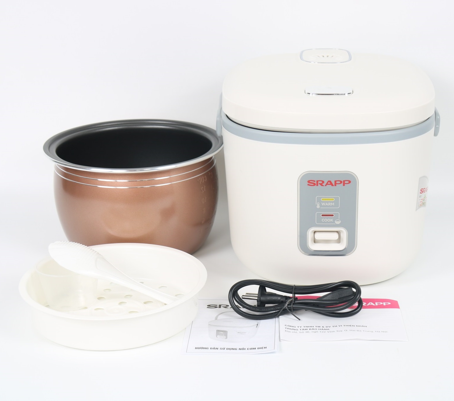 Nồi Cơm Điện SRAPP SH-NC198 1,8Lít - Màu Ngẫu Nhiên - Hàng Chính Hãng