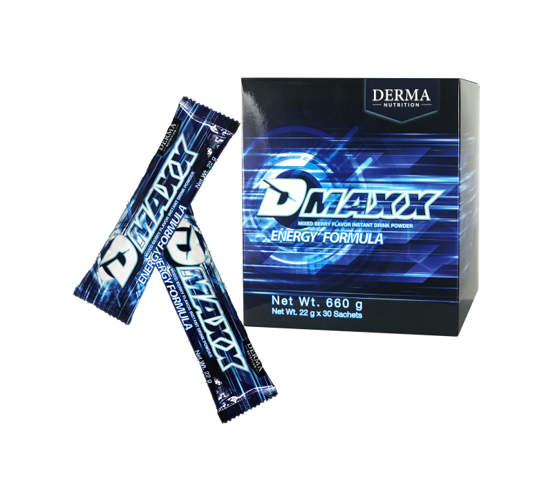 DMAXX thức uống bổ sung năng lượng có đường Damode hộp 30 gói màu xanh