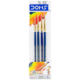 Bộ 4 Cây Cọ Vẽ Đầu Tròn - DOMS Artistic 8065