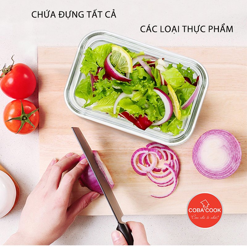 Bộ 6 hộp thủy tinh hình tròn và chữ nhật 370 ml+ 400 ml-CCR4L36